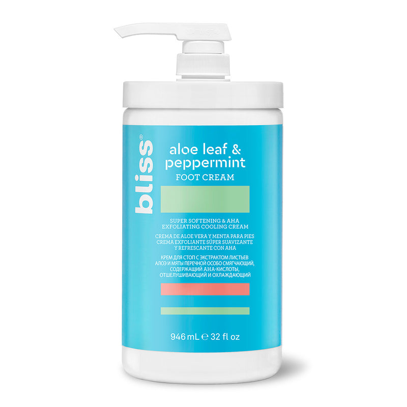 Bliss Aloe Leaf & Peppermint Foot Cream Pro Size