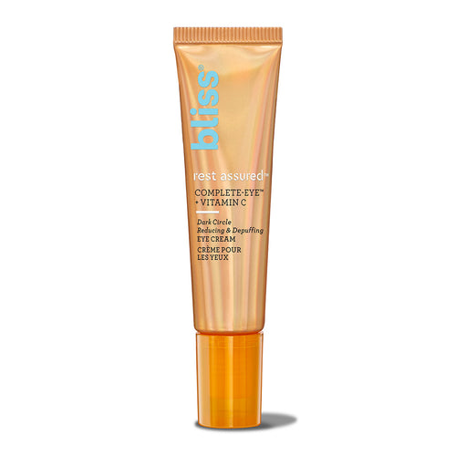 Bliss Rest Assured eye cream orange tube