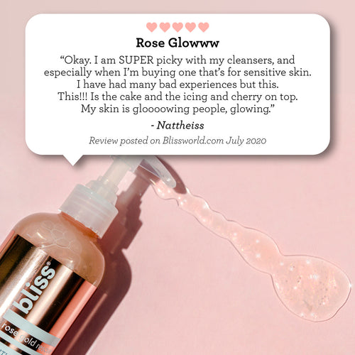 Bliss Rose Gold Cleanser customer review